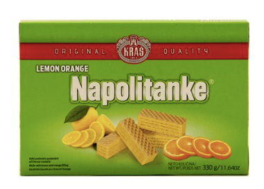 KRAS Napolitanke Lemon-Orange Wafers 330g | 11.64 oz