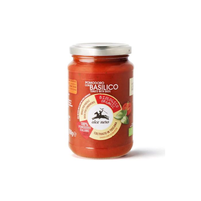 Alce Nero Basilico Tomato Sauce with Basil, 12.3 oz