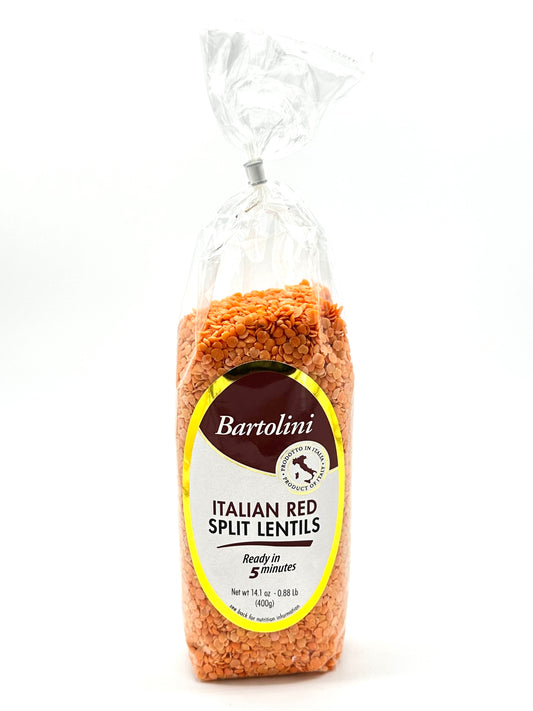 Bartolini Italian Red Split Lentils, 14.1 oz | 400 g