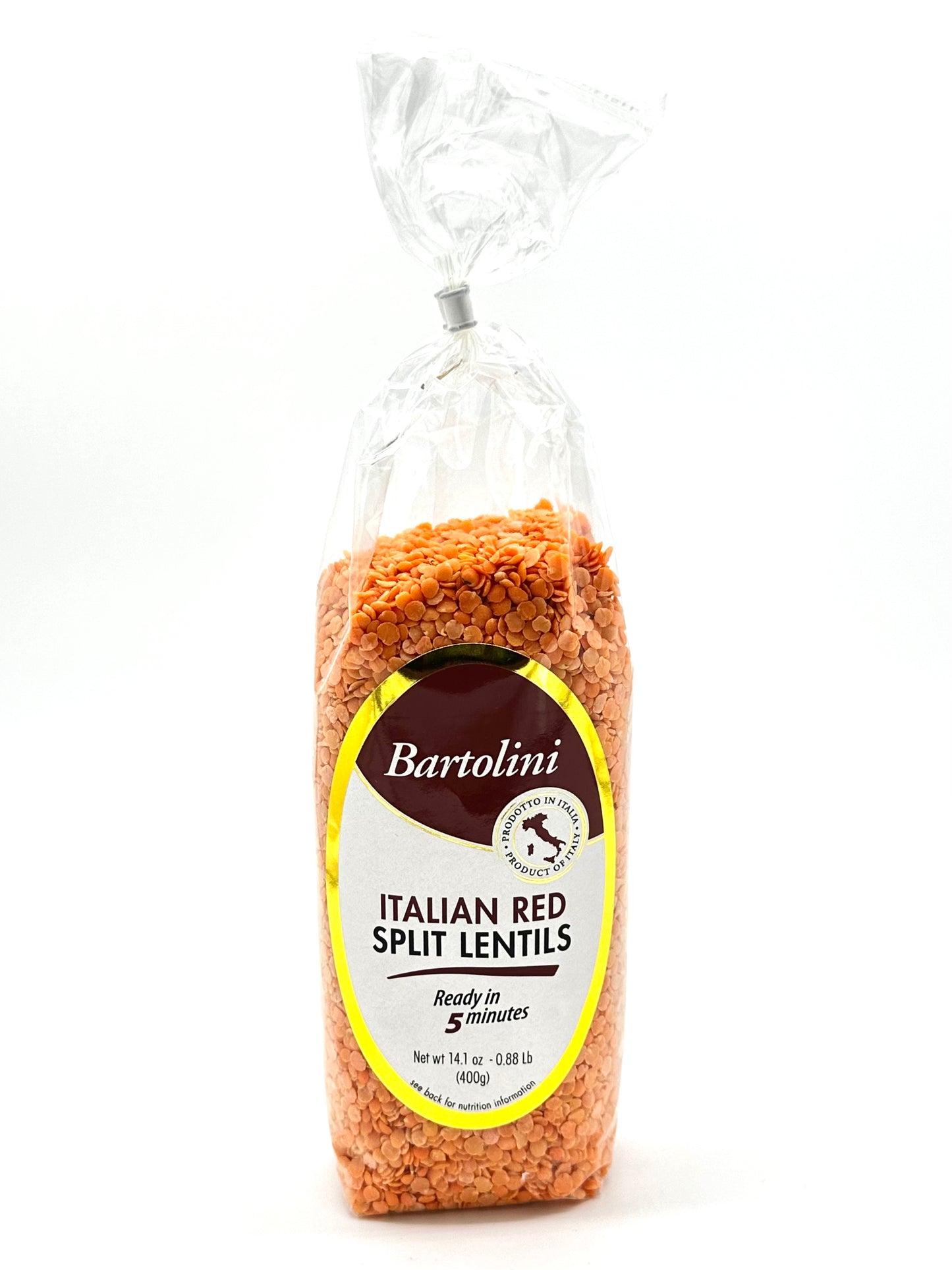 Bartolini Italian Red Split Lentils, 14.1 oz | 400 g