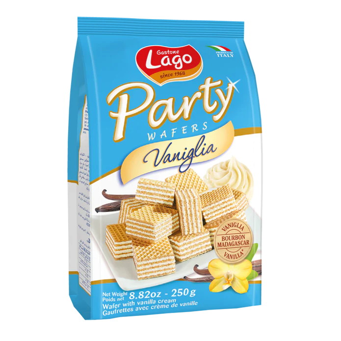 Lago Party Wafers Vanilla, 8.82 oz | 250 g