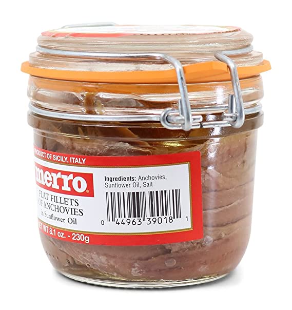 Merro Flat Filet of Anchovies in Sunflower Oil 8.1 oz