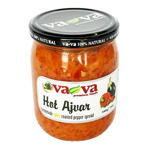 Vava Hot Ajvar Homemade Spicy Roasted Pepper Spread, 520 g | 18.3 oz