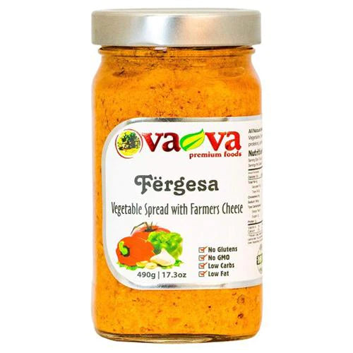 Vava Fergesa Vegetable Spread with Farmers Cheese, 17.3 oz | 490 g