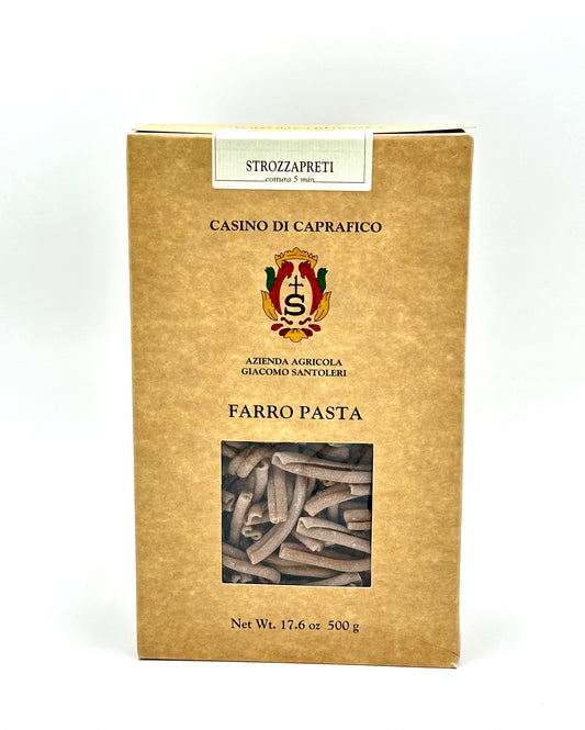 Farro Strozzapreti Pasta by Casino di Caprafico, 1.1 lb (500 g)