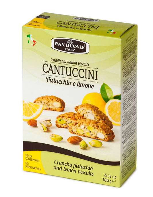 Pan Ducale Cantuccini Pistachio and Lemon Biscotti, 6.35 oz | 180 g