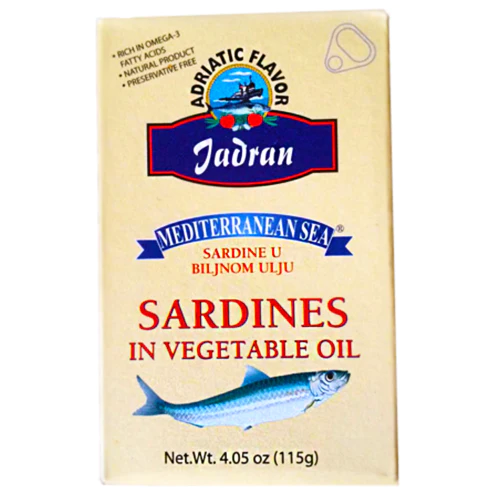 Jadran Mediterranean Sardines in Vegetable Oil 124g