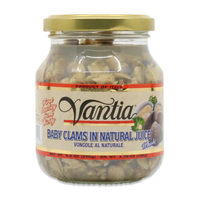 Vanita Whole Baby Clams in Natural Juice, 9.5 oz | 270 g